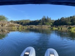 Leaving low tide channel to Mirror Harbor West Bay