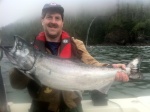 Doug with a Cliffe Point Spring - Winter Harbour 2011