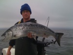 Phil and a coho, Port Hardy
