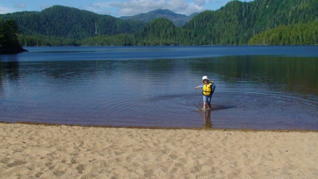 Sagar Lake. A short walk from the anchorage at Codville Lagoon.