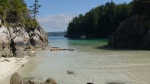 The view from our favorite beach in the Spider Anchorage