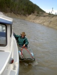 docking Mokai with Hunkydory on river while anchored