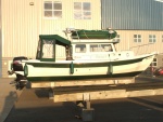 Side profile of C-Dancer in the setting sun, after the boat mods, Memorial Day Weekend 2007