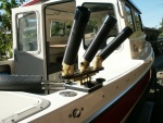 (Da Nag) Vector triple rod holder using custom adaptor plate for Scotty downrigger base