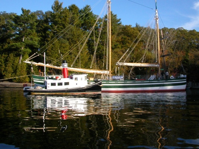 Champlain Canal Schooner and Tug