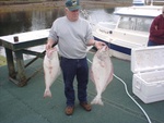Gary with his two halibut