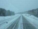 (catdogcat) Good example of the road conditions all the way to Fort Nelson.
