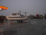 Torrential rains meant another night on the hard Fri, 6/29, in Gainsville,TX.