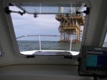 Anchored off an active oil rig about 3 miles out. We did pretty good here several days in a row.