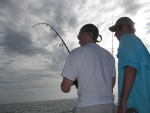 Youngest son, Cameron,(left) was only down there a few days so he never set the rod down. He was always trying one or two things at once and caught alot of interesting things.