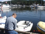    25 July Ganges 
Joe at the dinghy dock