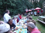 One long table for
the C-Brats at the 
 Hummingbird Pub