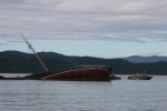 Recently wrecked Schooner, Roberton II, near Winter Cove