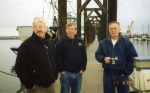 (Ruth & Joe) At the Everett dock Fred (Anita Marie), Dave (Anna Leigh) and Joe (R-Matey)