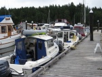 At the small marina in Thetis Island.  Dreamer then C-Renity and Madi's Bunk.  After the CBGT we went through the fog up to Thetis 