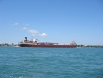 Great Lake\'s freighter, St. Clair River, MI