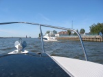 (C-batical) Approaching Muskegon, MI harbor from Lake Michigan.