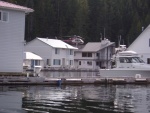 30 08 Sullivan Bay helicopter on top of floating home