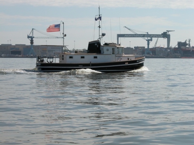 (Sea Angel) Cruising companion, the MAX EFFORT, a 37' home built tug (1986).
