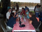 Waiting to enjoy Lee's gumbo