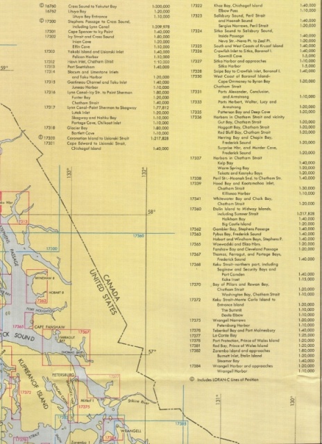 SE Alaska chart cataolg, NE quadrant