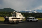 New tow rig -2007 Classic Silverado HD 2500, Duramax/Allison.  Seven Sisters Mountain Range, British Columbia in background.