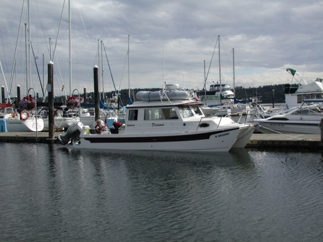 Dreamer at Semiahmoo Yacht Club dock.