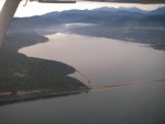 Sequim Bay from 2000ft, looking SSW towards the Olympic mountains.  John Wayne Marina is on the right edge, 1/3rd of the way down.