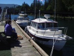 Lunch at SBSP dock with JC Lately crew, (Paul, Verla and Annie).  As of April 2011, JC Lately has changed owners and now lives up on the Sunshine Coast BC.  Will have to watch for a name change.