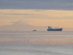 Mt Baker across the Strait's, with some local traffic from Port Angeles.