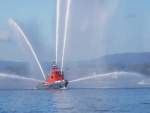 Fire boat display at Victoria, BC Navey Days 2006, in the Inner Harbour