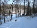 Cabin in winter.  A 61 acre wooded valley with a 2 acre stocked lake in the middle of Amish country.  The nearest neighbor is 1/2 mile away and it's only an hour from home.