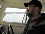 Jay (Brad), enjoying getting use to the helm