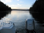 Stern shot entering Fishermans Cove