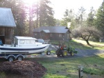 Arriving at the Folks Barn at Hazel point in Fishermans cove on Hood Canal Washington.