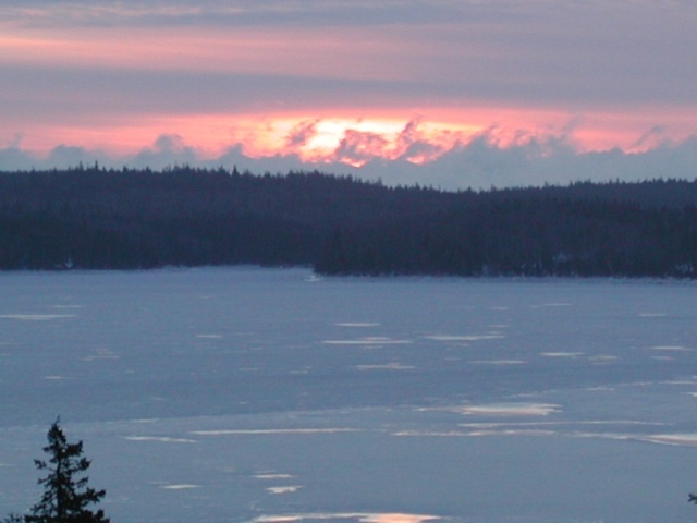 Sunrise on Little Kennebeck Bay with Sea Smoke