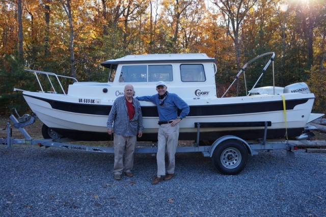 Charlie and Bob and his new boat!