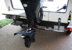 transom - swim platform, 12x12 Lenco trim tabs, Permatrim, Garmin transducer, McGard prop lock, transom saver