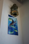 Guy Harvey art work in his restaurant