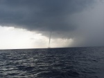 water spout after diving