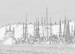 Shilshole Marina Charcoal Drawing