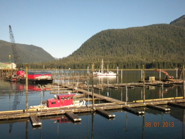Old north Harbor being disassembled - August 2013.