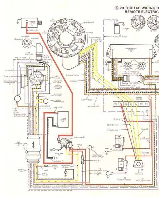 1985 Johnson/Evinrude 20-60hp wiring diagram