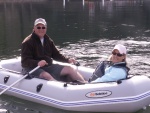 Garry and Vicki Anderson in Dinghy - Closeup 4-5-09