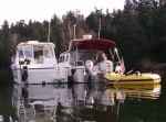 Trophy Daydream and Baxter in Dinghy - Another Shot