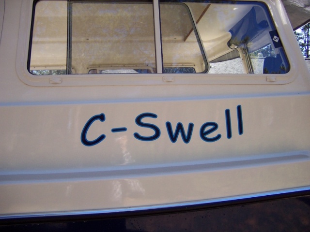 New C-Swell boat name decal