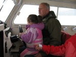 Makena driving into the harbor.