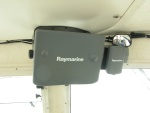 Raymarine Alpha Numeric Keypad monuted to original support bracket.