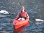 Anna out for a paddle, Chelan, 2009