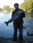 King Salmon, throwing spinners, Forks, WA Sept. 2009